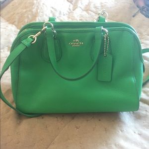 Beautiful Green Coach Satchel/handbag!